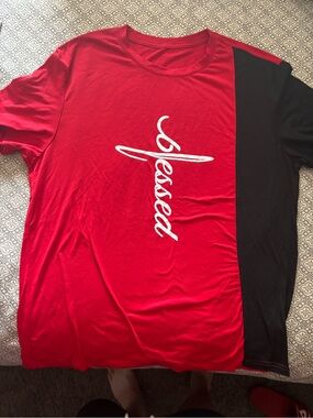 Blessed Red & Black Men's Graphic Tee NEW!